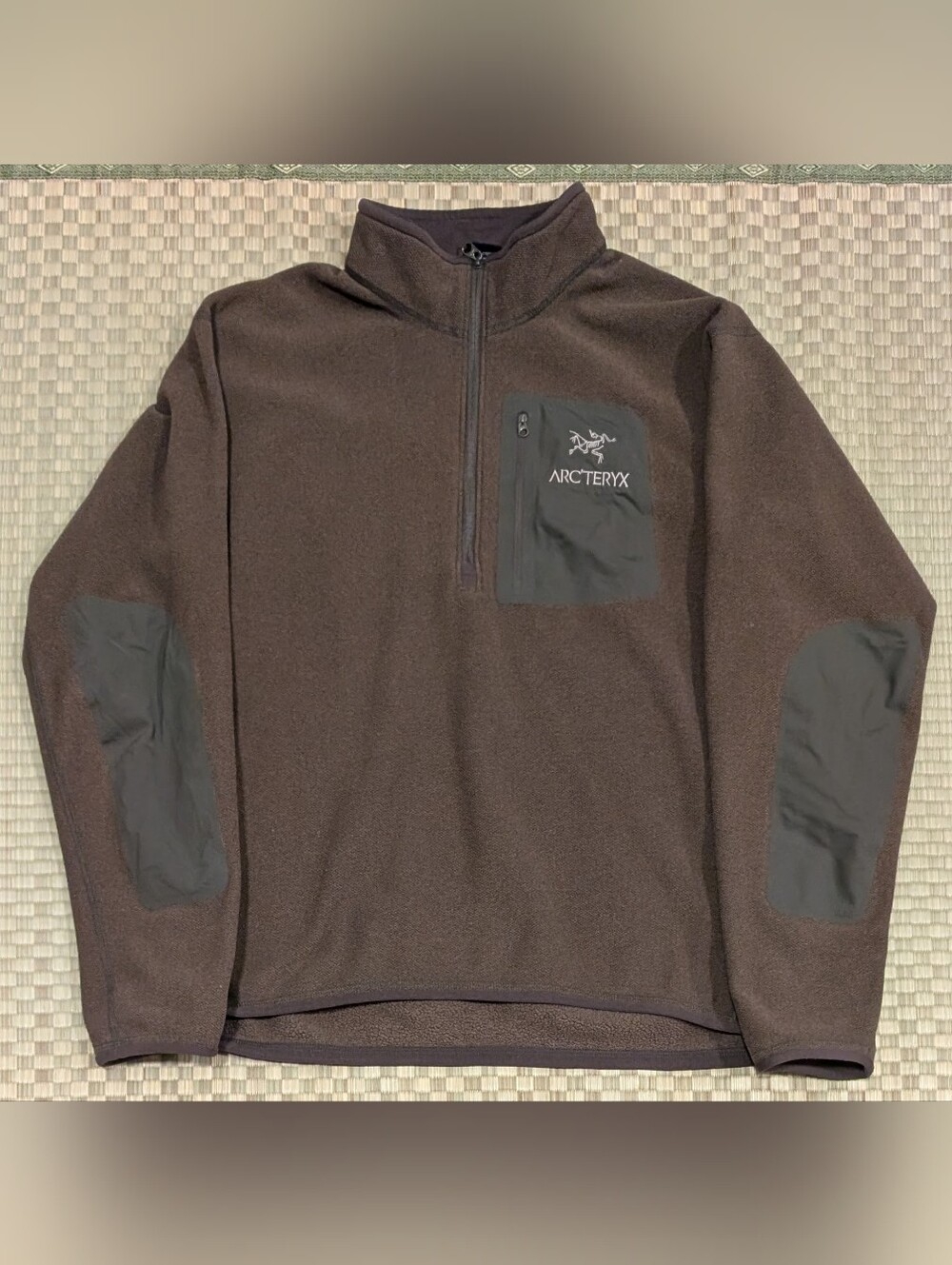 Arc'teryx 1/2 Zip Fleece Sweatshirt Olive Green Polartec Men's Size Large